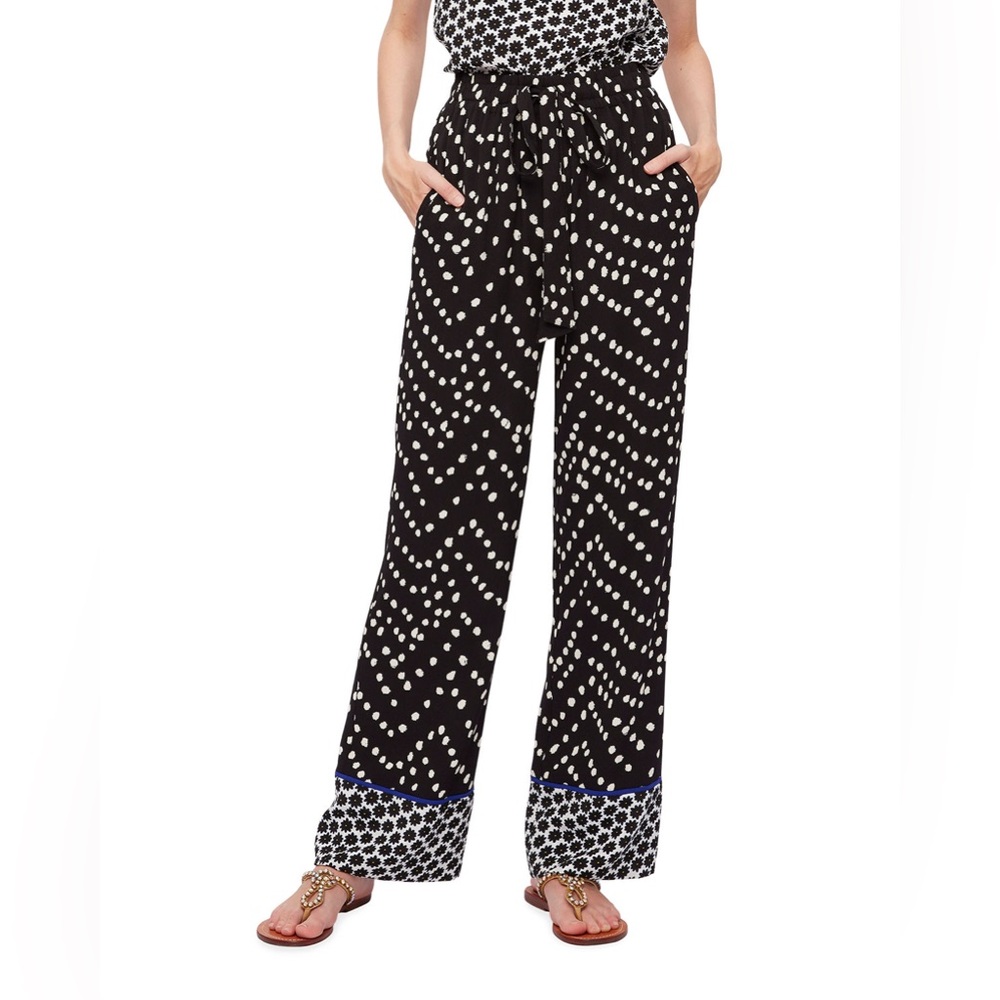 Diane Von Furstenberg Denise Pants Herringbone Daisy Dot
Size 8